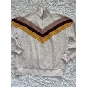 So Vintage Style Retro Zip Up XS Mock Fuzzy Top. Cute, Fun